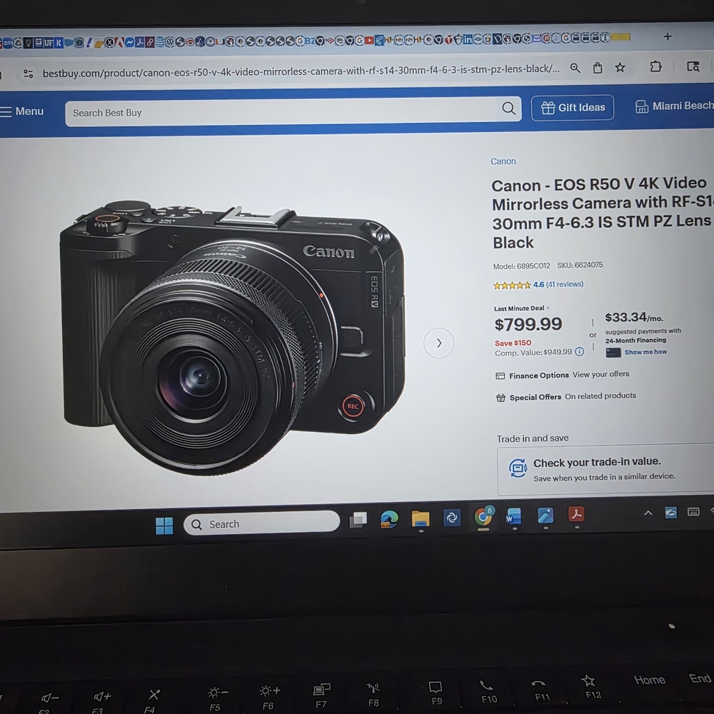 Canon EOS R50 Black Camera